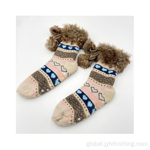 Ladies Slipper Socks With Grips Indoor Warm Fuzzy Home Lounge Slipper Socks Supplier